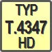 Piktogram - Typ: T.4347 HD